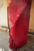 Handwoven Maroon Maheshwari Tissue Saree